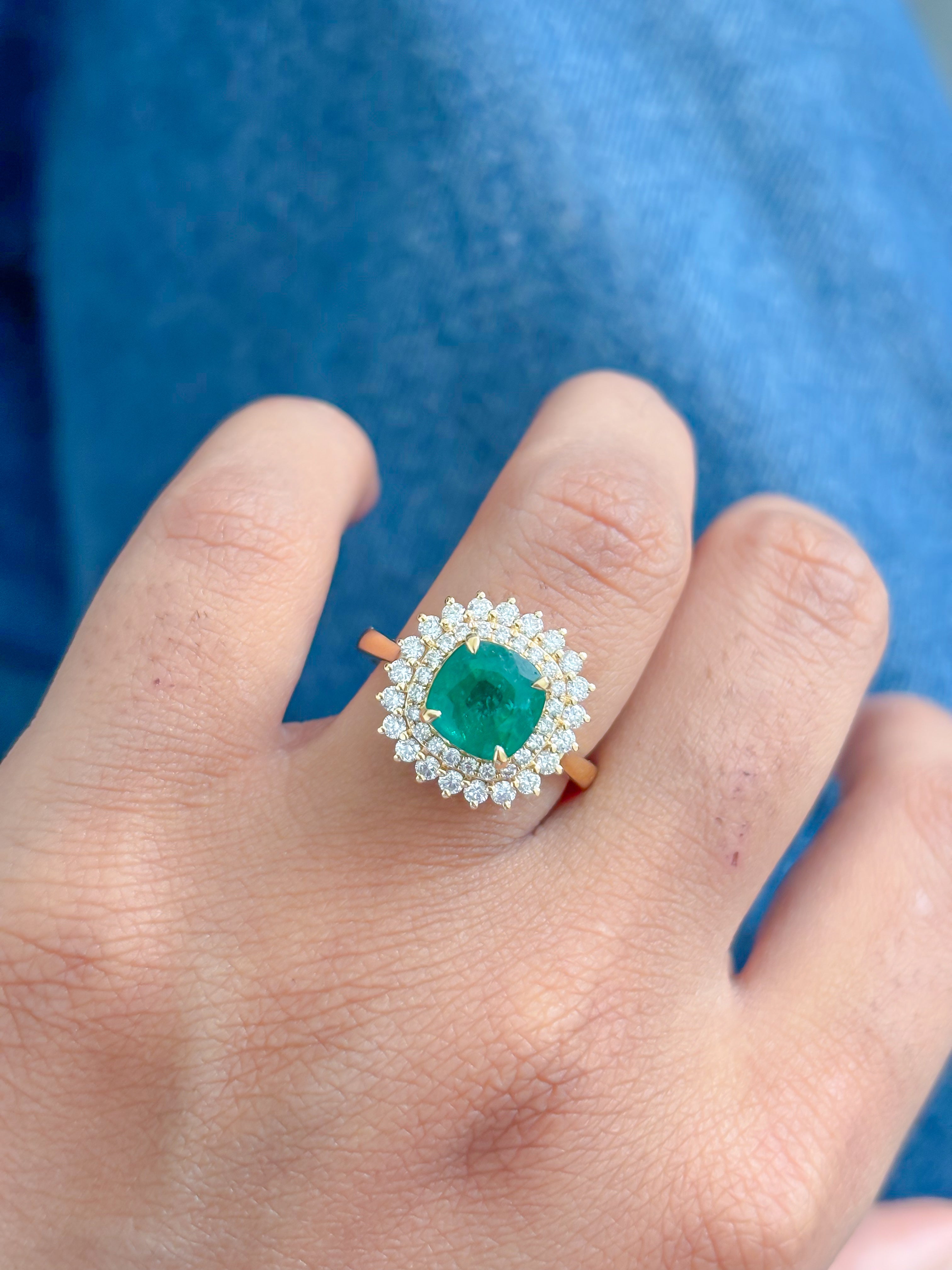 JPRG-4305/10565 Emerald Diamond Ring | 18K