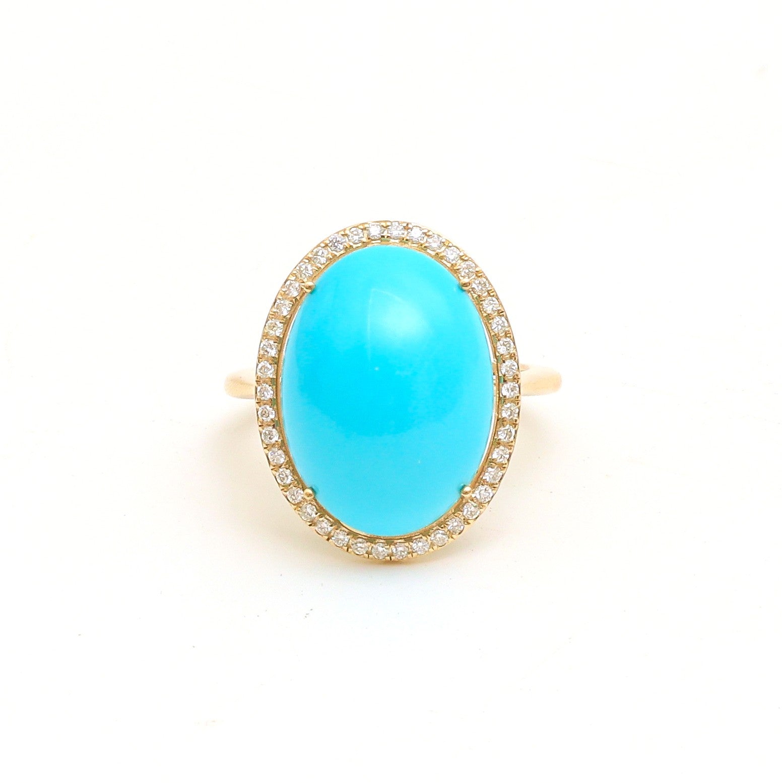 JPRG-4306/10571 Turquoise Diamond Ring | 14K