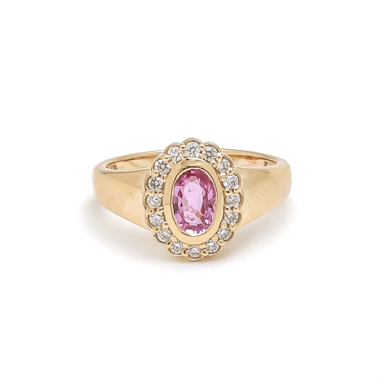 JPRG-4310/10596 Pink Sapphire Diamond Ring | 14K