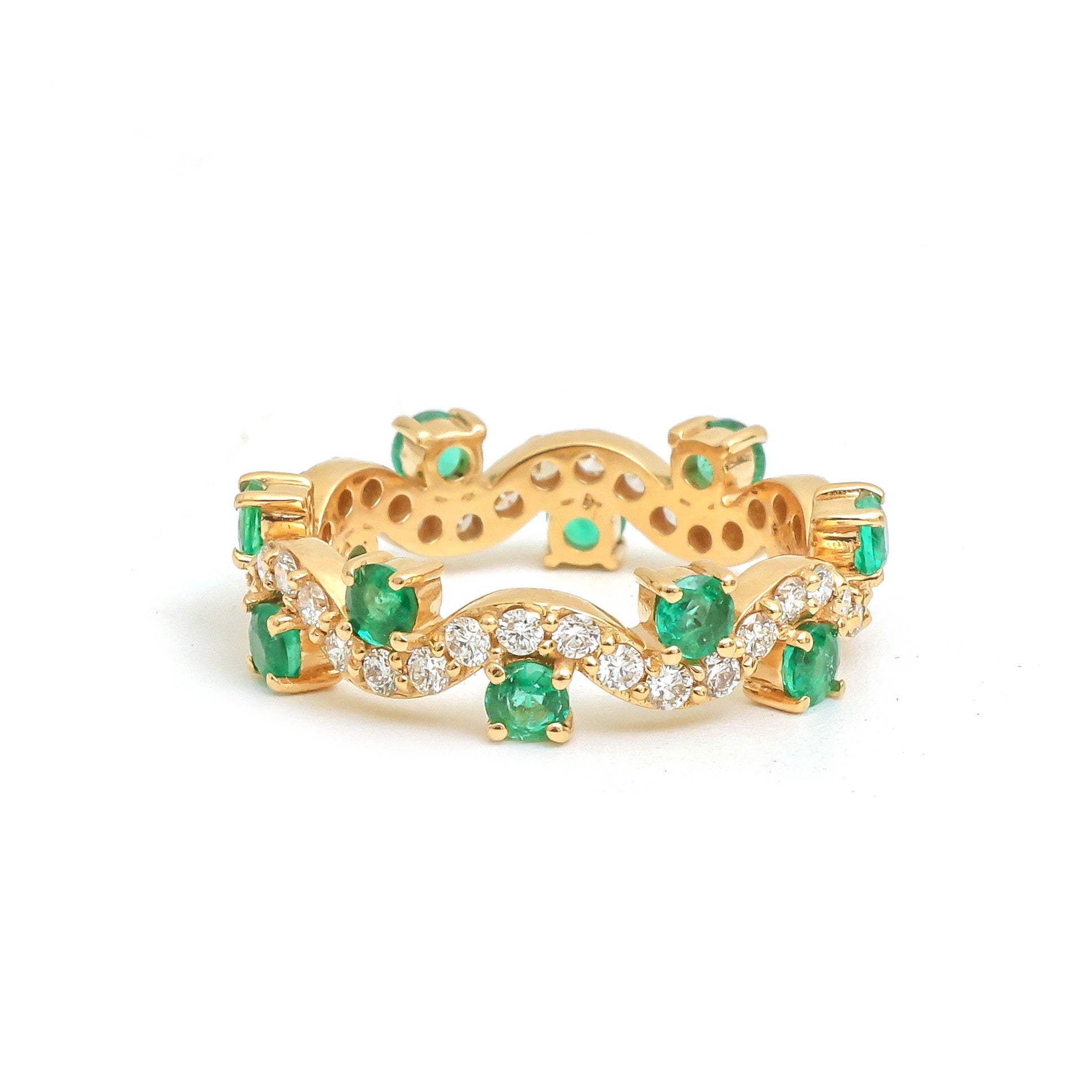 JPRG-4314/10612 Emerald Diamond Ring | 18K