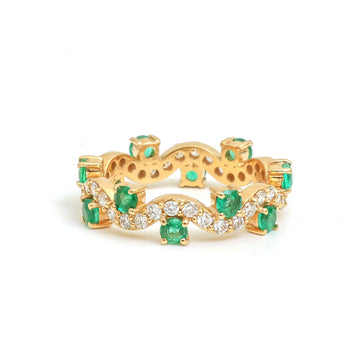 JPRG-4314/10612 Emerald Diamond Ring | 18K