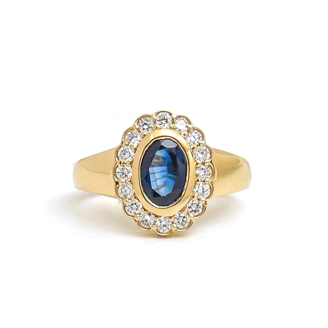 JPRG-4315/10614 Blue Sapphire Diamond Ring | 14K