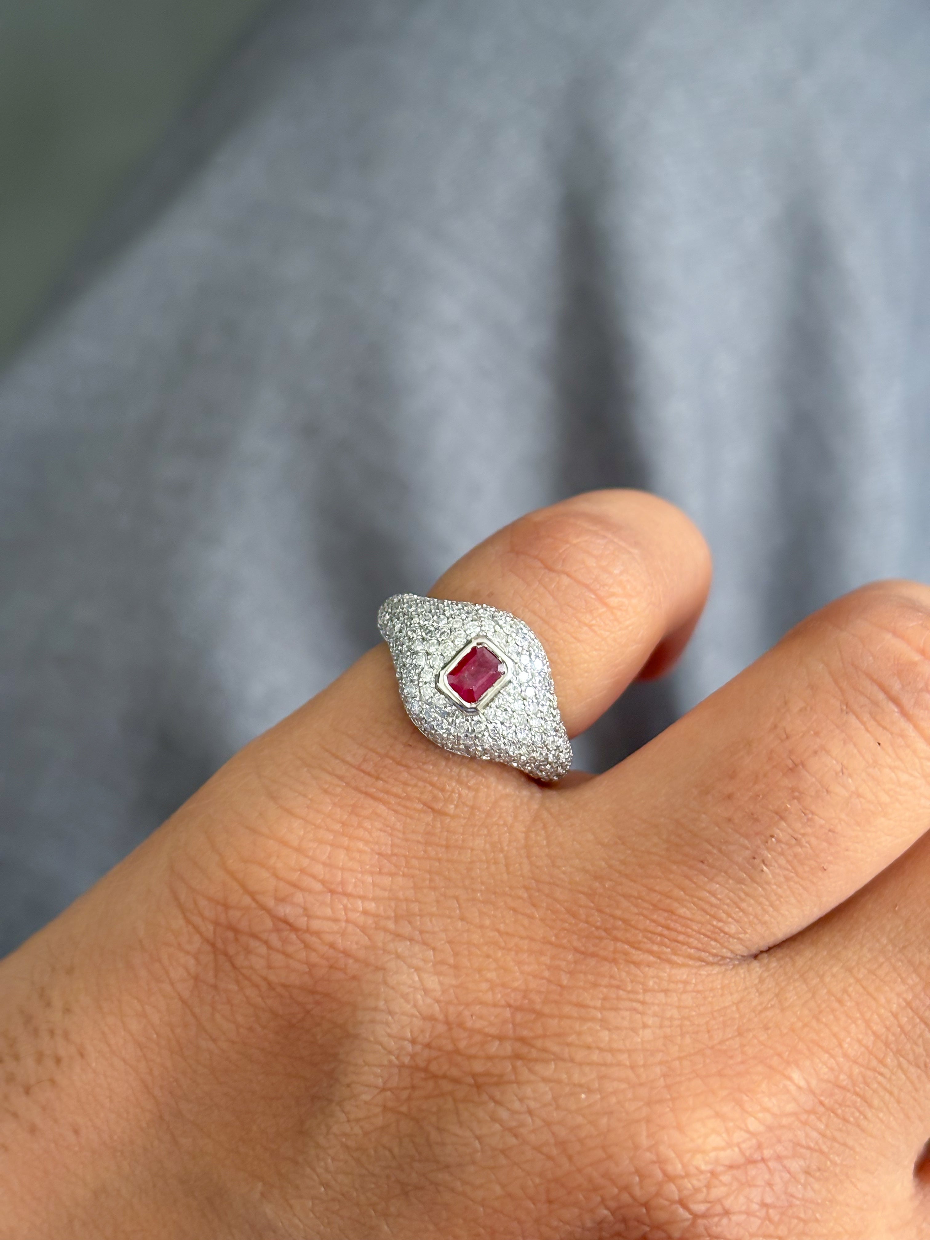 JPRG-4338/10739 Pink Sapphire Diamond Ring | 18K