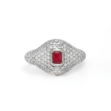 JPRG-4338/10739 Pink Sapphire Diamond Ring | 18K