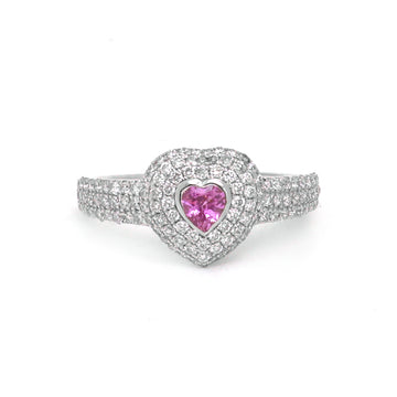 JPRG-4340/10741 Pink Sapphire Diamond Ring | 18K