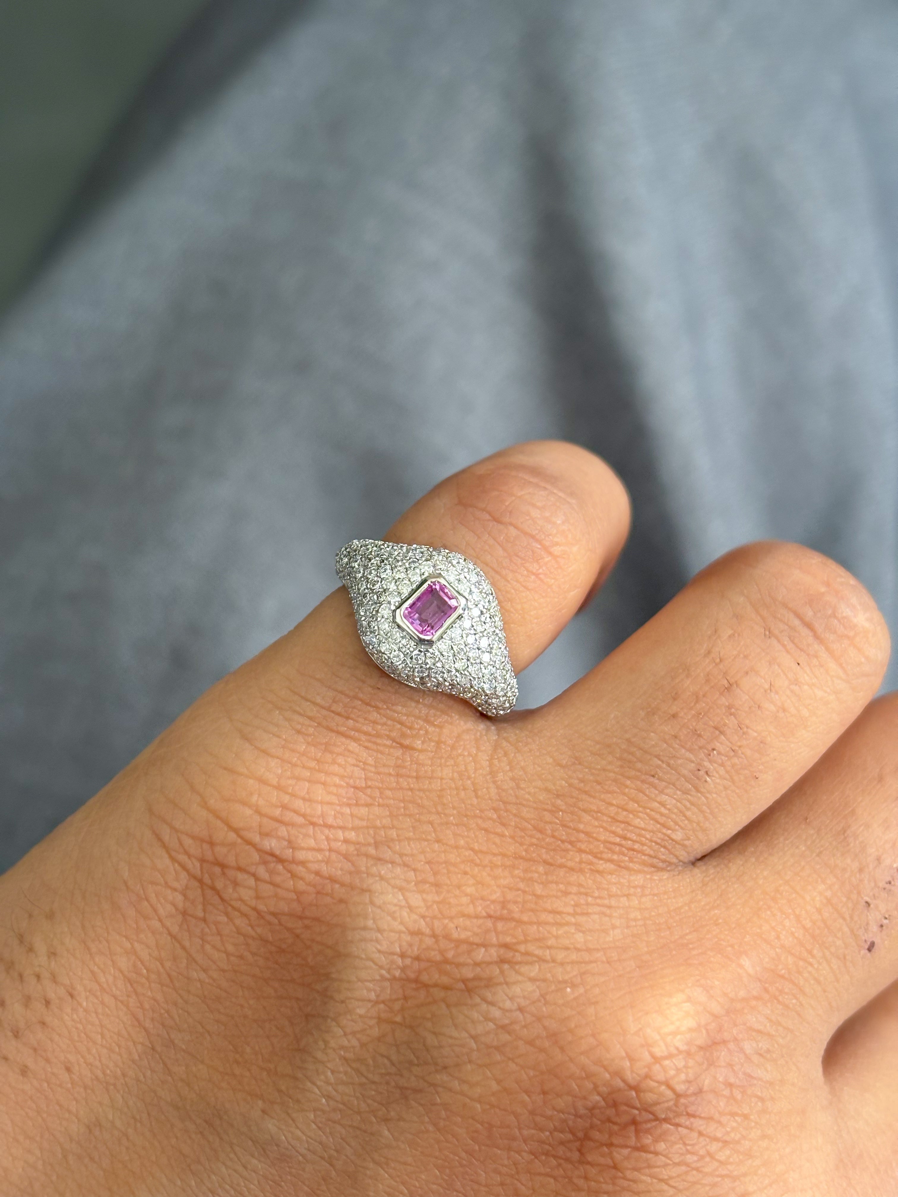 JPRG-4342/10743 Pink Sapphire Diamond Ring | 18K