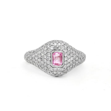 JPRG-4342/10743 Pink Sapphire Diamond Ring | 18K
