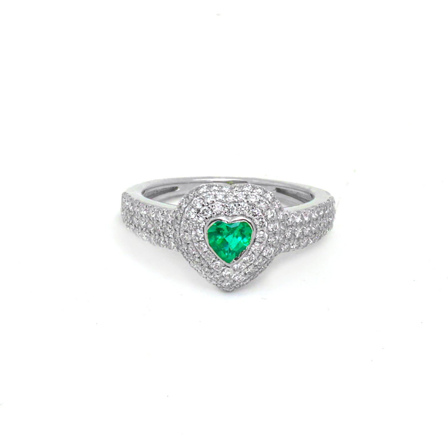 JPRG-4343/10744 Emerald Diamond Ring | 18K