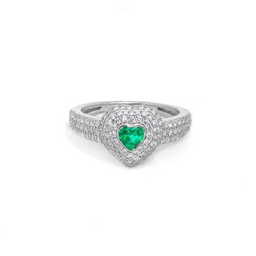 JPRG-4343/10744 Emerald Diamond Ring | 18K