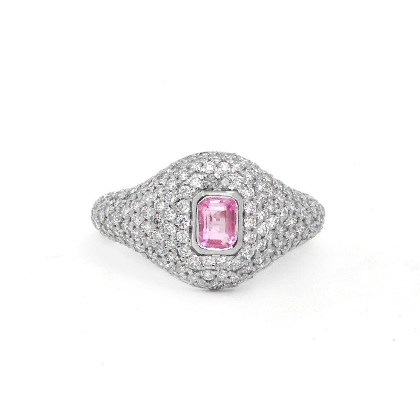 JPRG-4345/10746 Pink Sapphire Diamond Ring | 18K