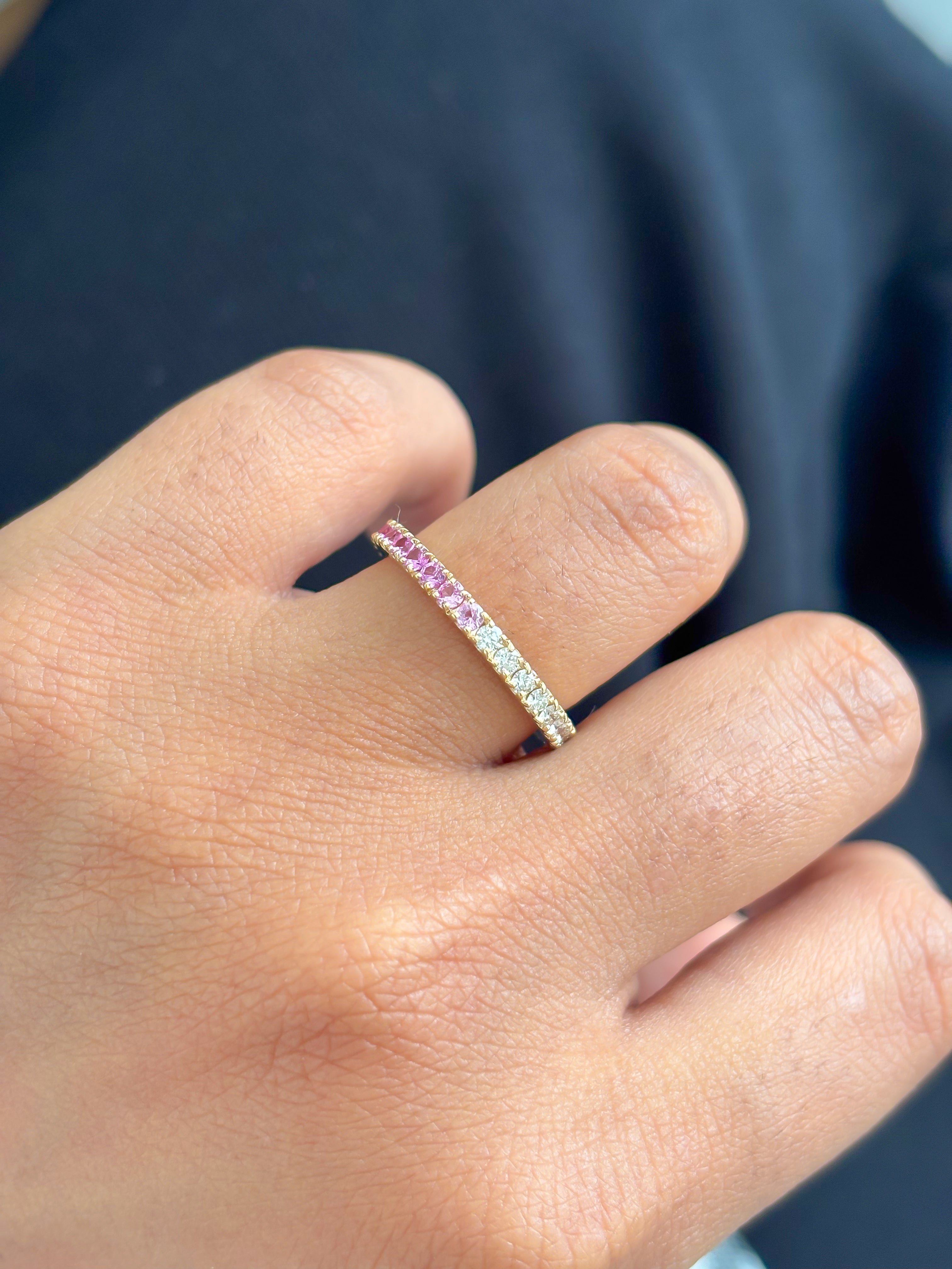 JPRG-4355/10761 Pink Sapphire Diamond Ring | 14K