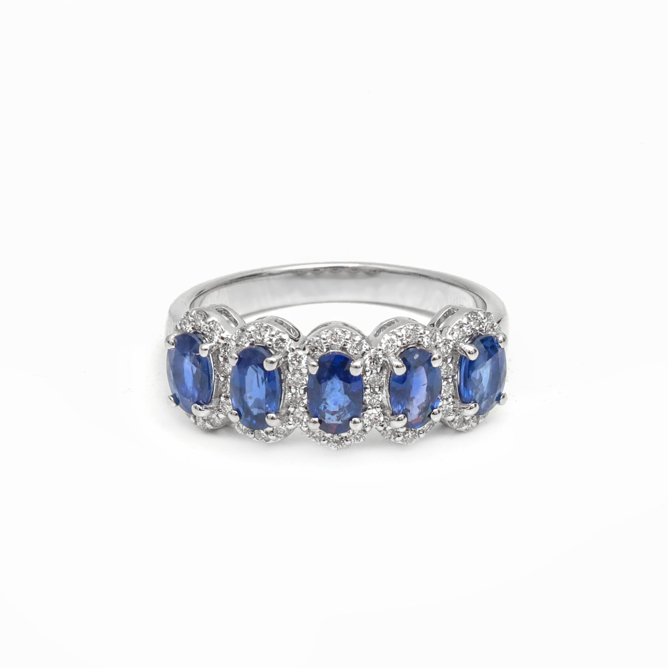 JPRG-4362/10799 Blue Sapphire Diamond Ring | 18K