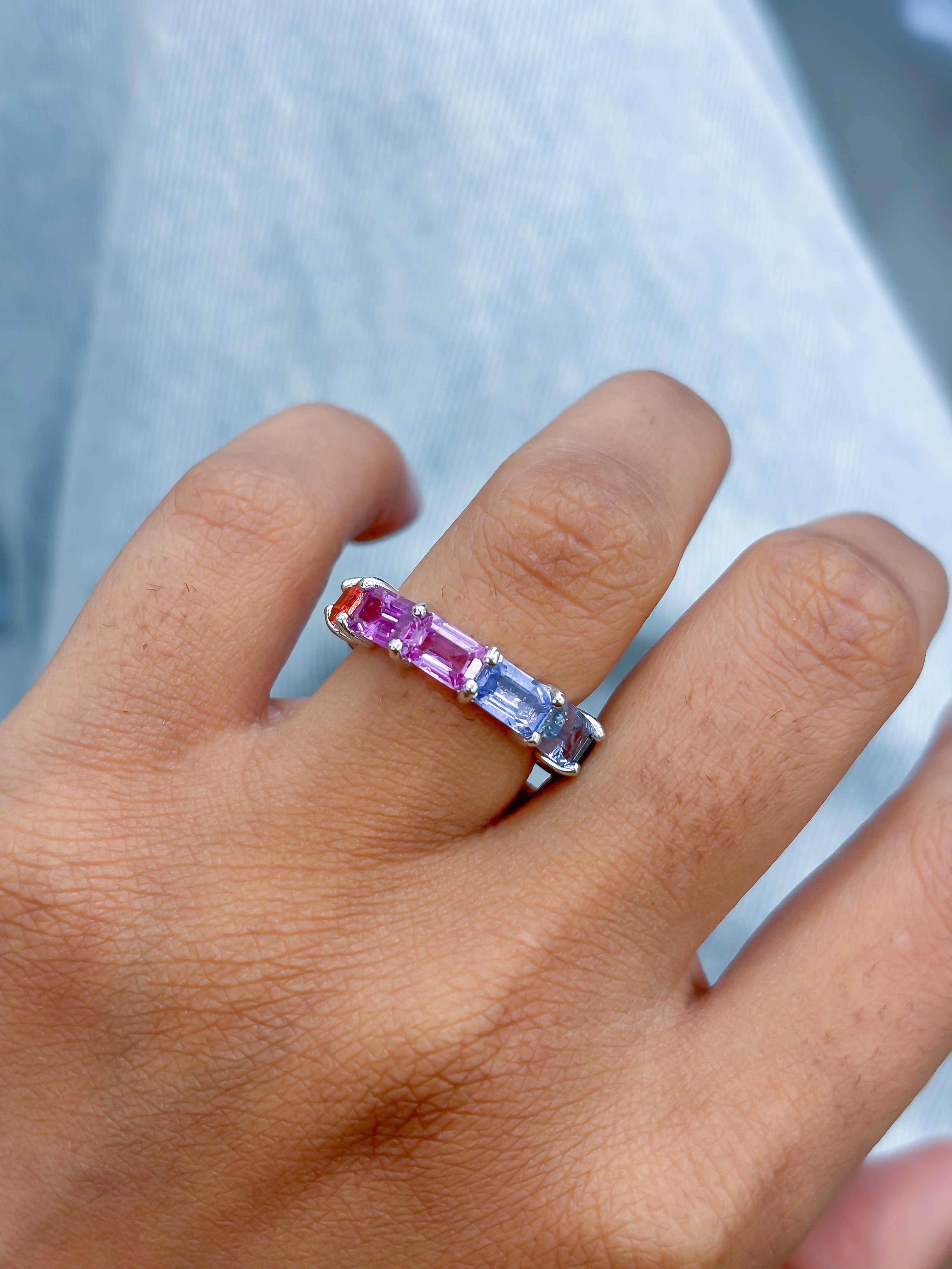 JPRG-4364/10801 Rainbow Sapphire Ring | 14K