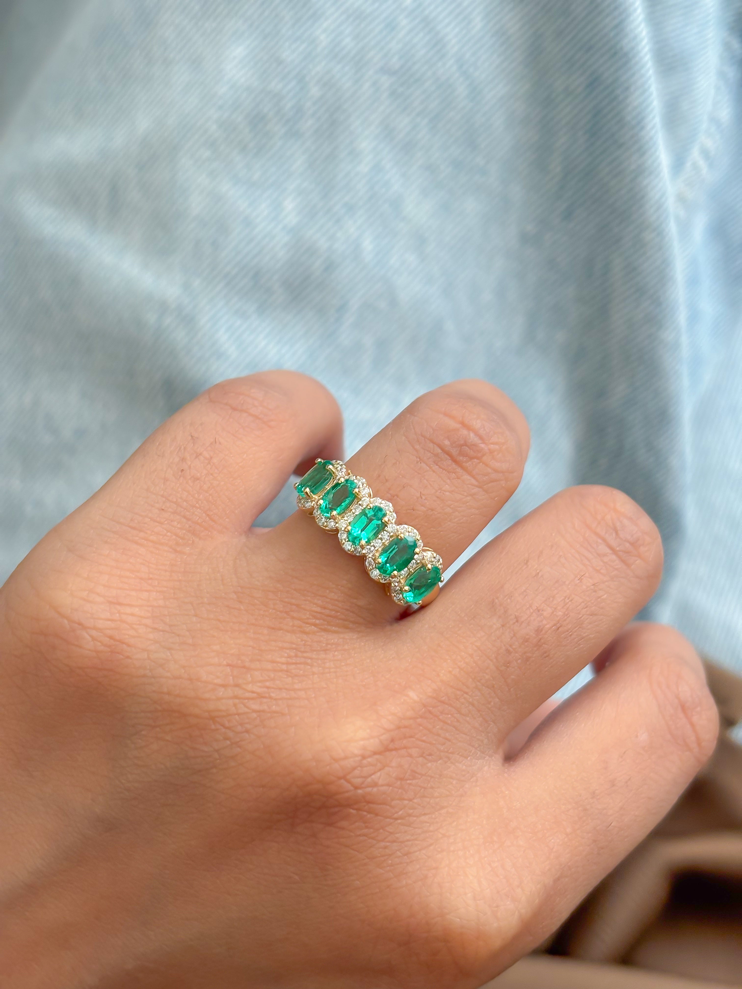 JPRG-4365/10802 Emerald Diamond Ring | 18K