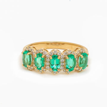JPRG-4365/10802 Emerald Diamond Ring | 18K