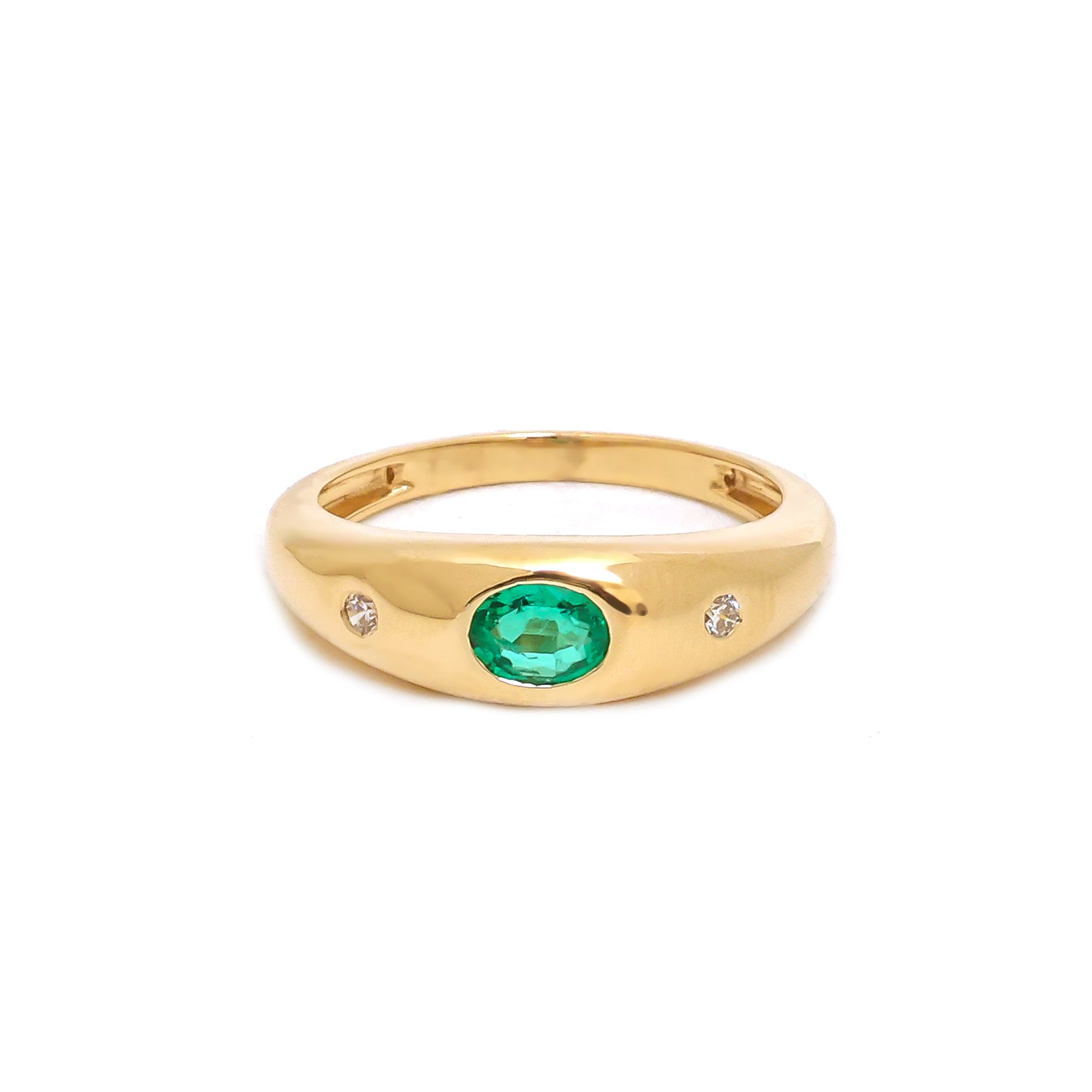 JPRG-4367/10829 Emerald Diamond Ring | 18K