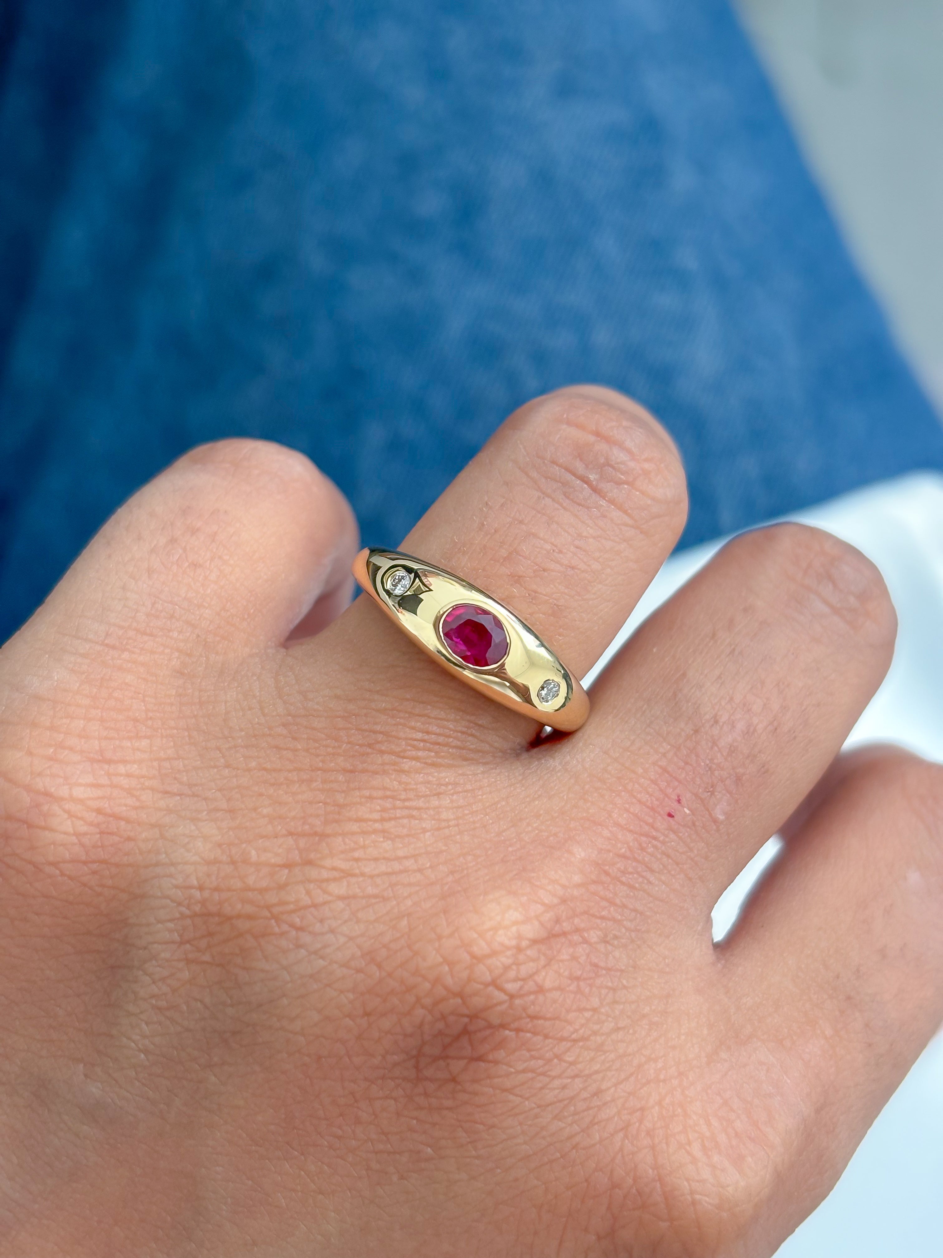 JPRG-4368/10830 Ruby Diamond Ring | 18K