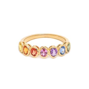 JPRG-4371/10833 Rainbow Sapphire Ring | 14K