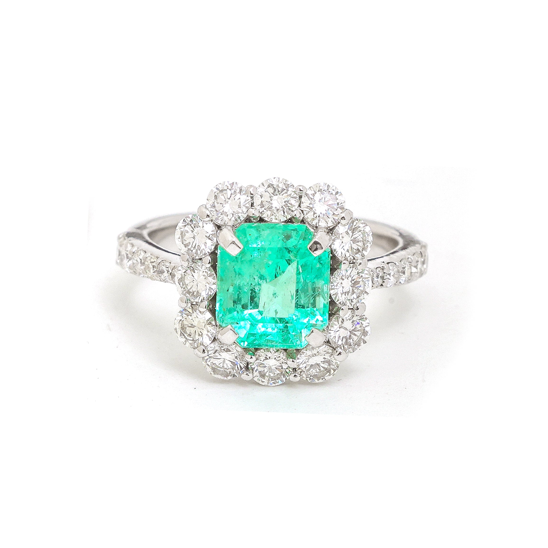 JPRG-4379/10867 Emerald Diamond Ring | 18K