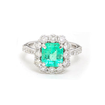 JPRG-4379/10867 Emerald Diamond Ring | 18K