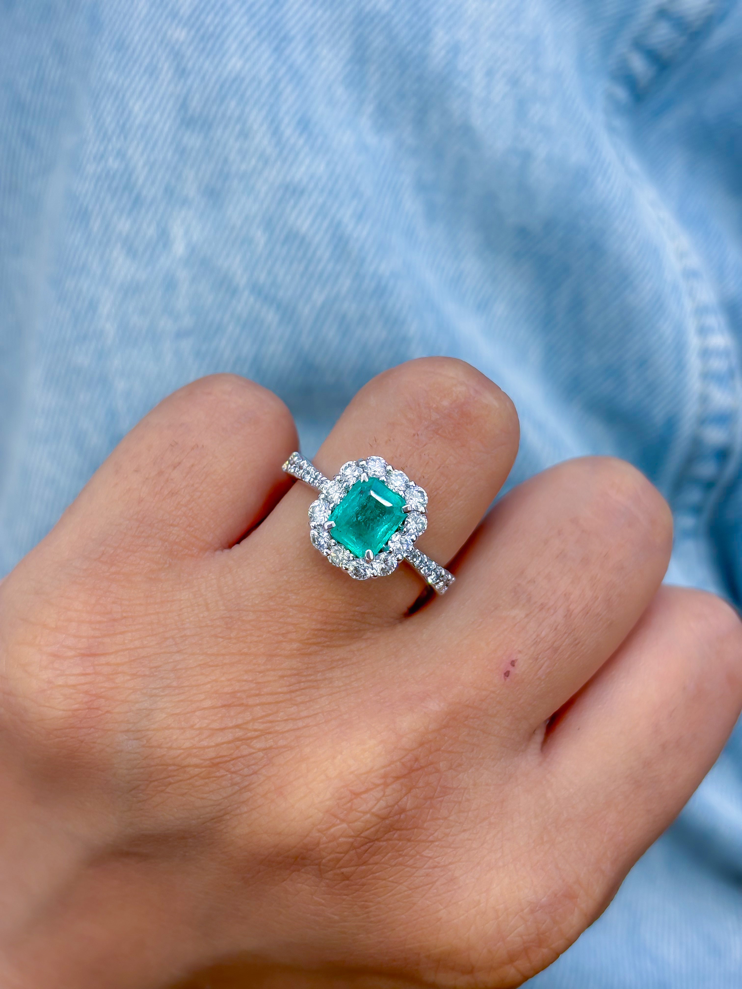 JPRG-4380/10868 Emerald Diamond Ring | 18K