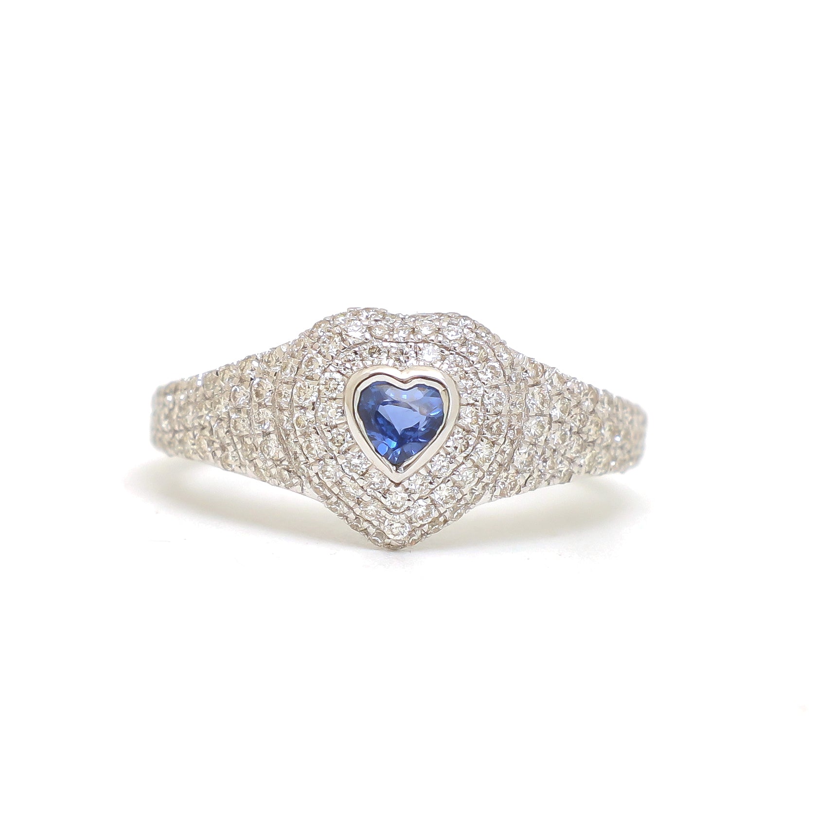 JPRG-4387/10878 Blue Sapphire Diamond Ring | 18K