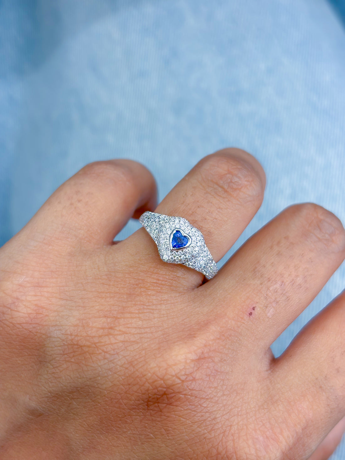 JPRG-4388/10879 Blue Sapphire Diamond Ring | 18K