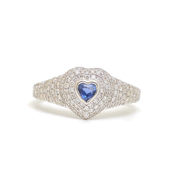 JPRG-4388/10879 Blue Sapphire Diamond Ring | 18K