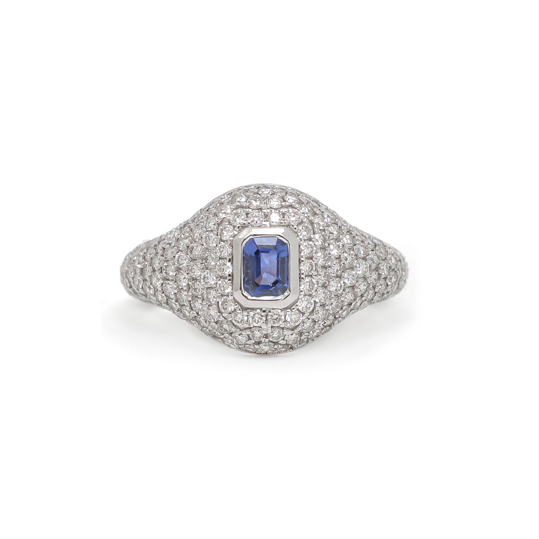 JPRG-4389/10880 Blue Sapphire Diamond Ring | 18K