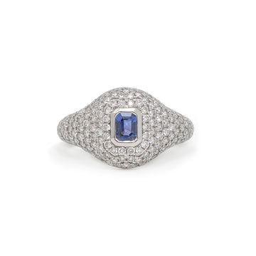 JPRG-4389/10880 Blue Sapphire Diamond Ring | 18K