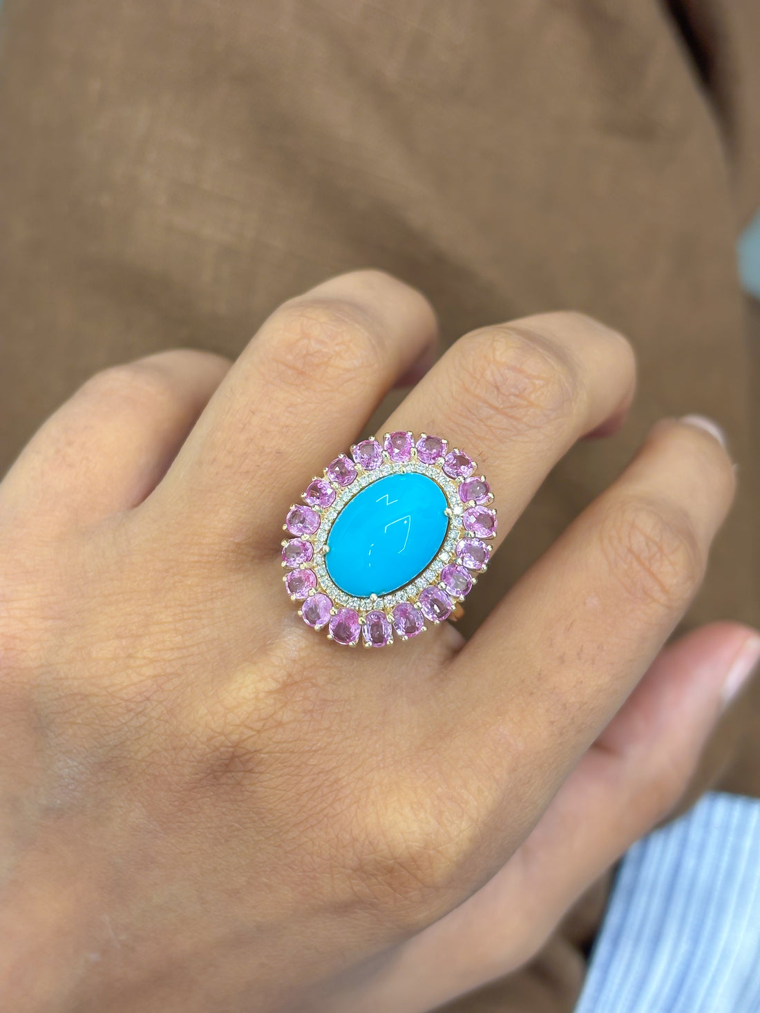 JPRG-4393/10908 Tanzanite Turquoise Diamond Ring | 14K