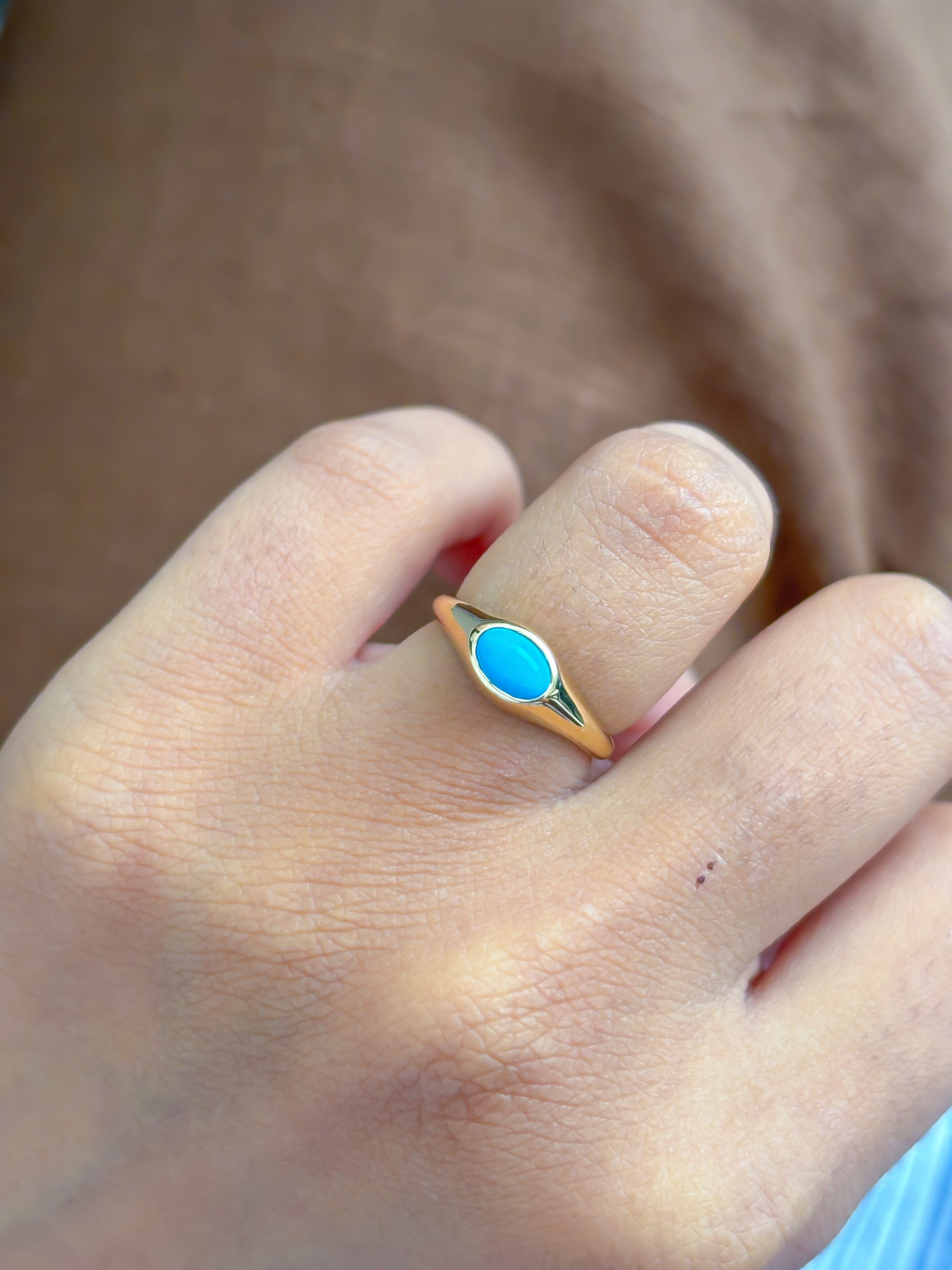 JPRG-4420/11011 Turquoise Ring | 14K