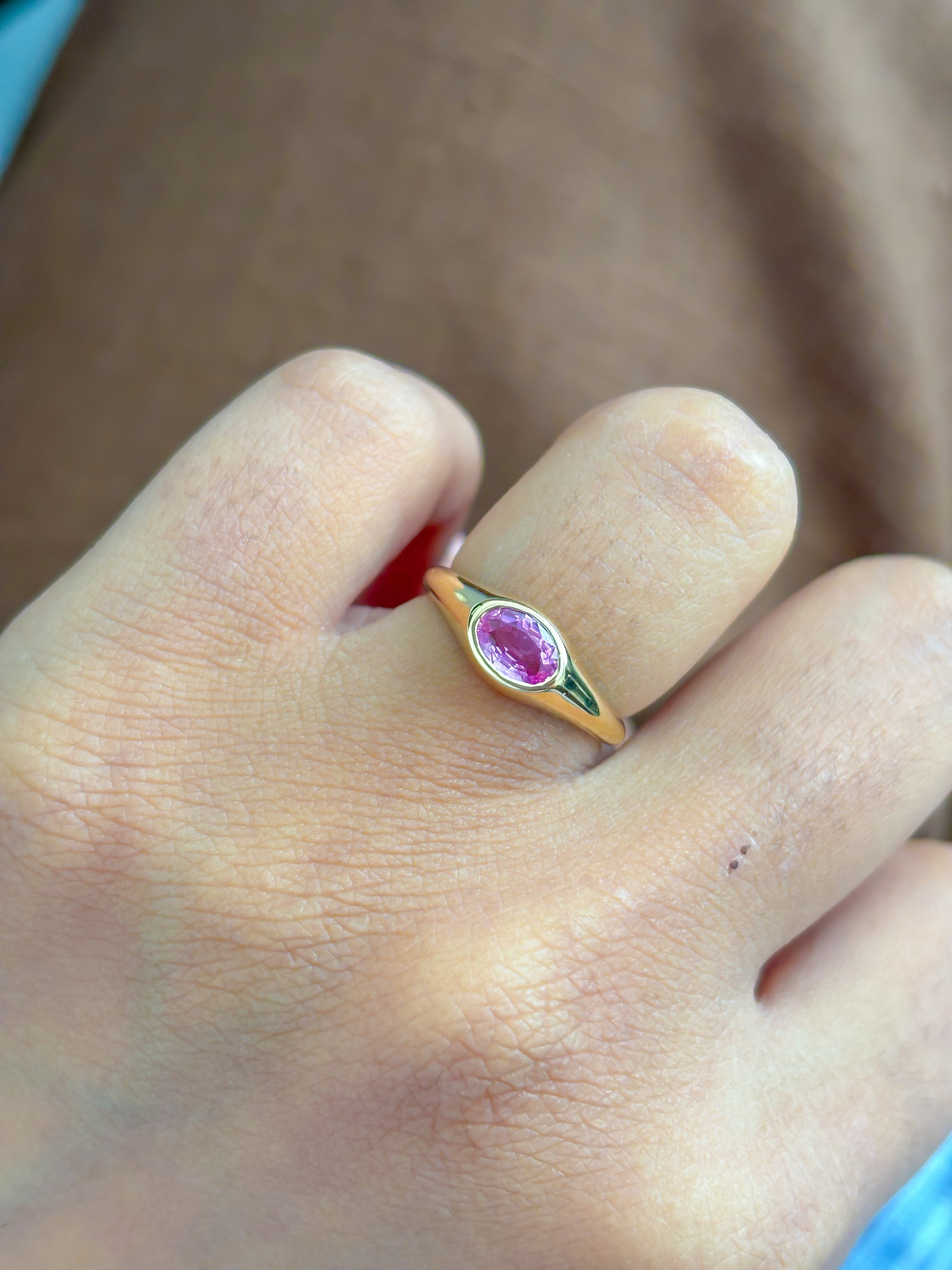 JPRG-4425/11016 Pink Sapphire Ring | 14K
