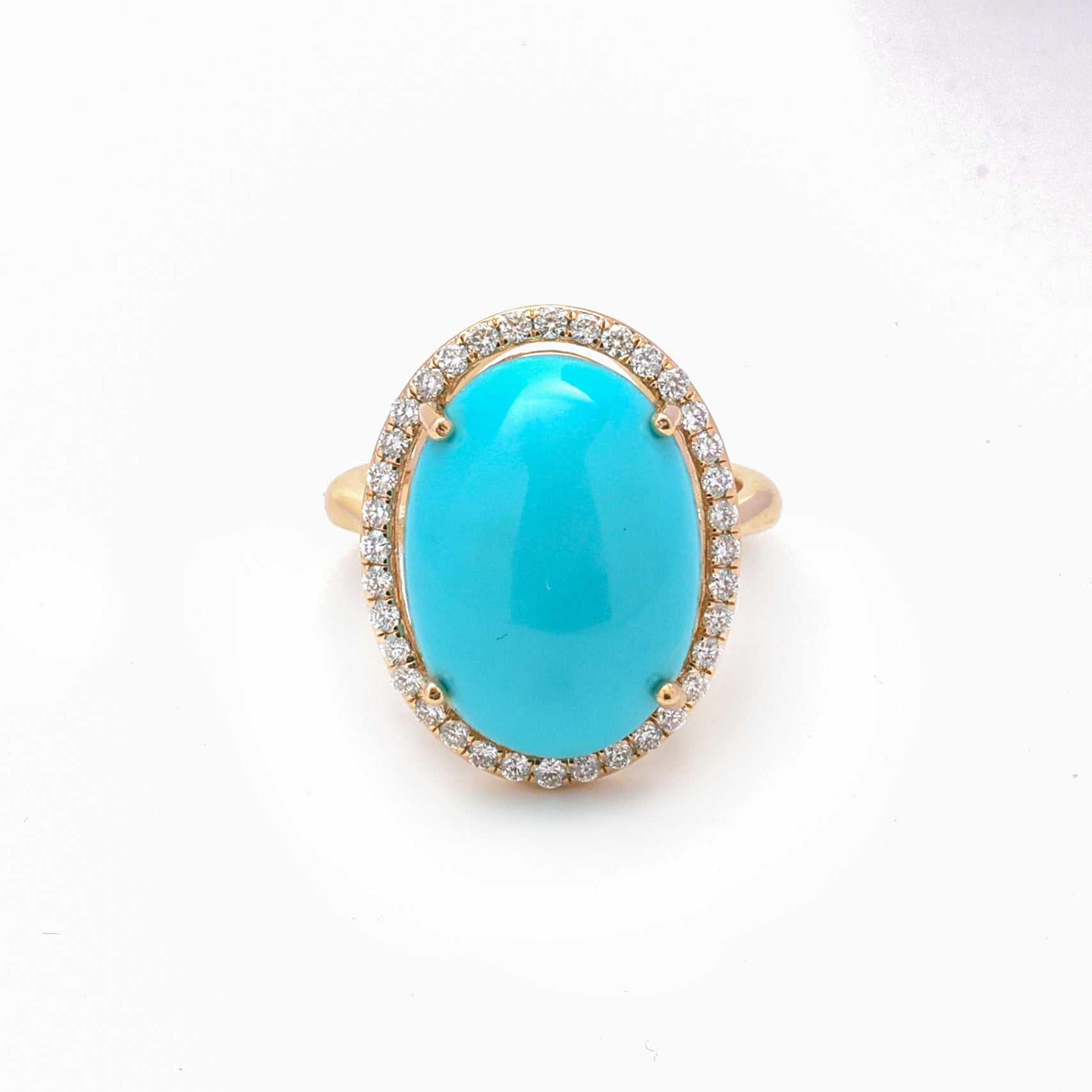 JPRG-4440/11045 Turquoise Diamond Ring | 14K