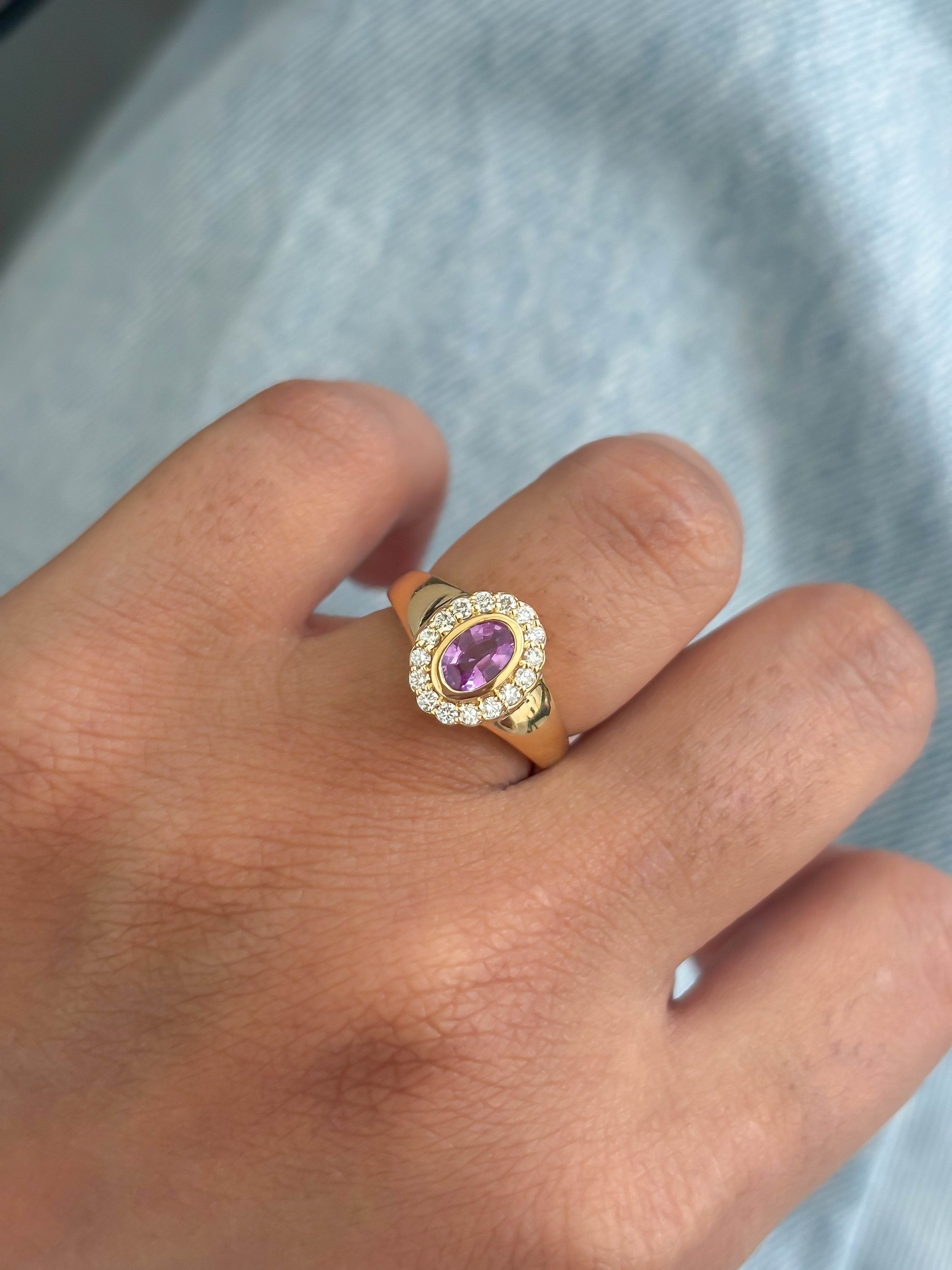JPRG-4443/11048 Pink Sapphire Diamond Ring | 18K