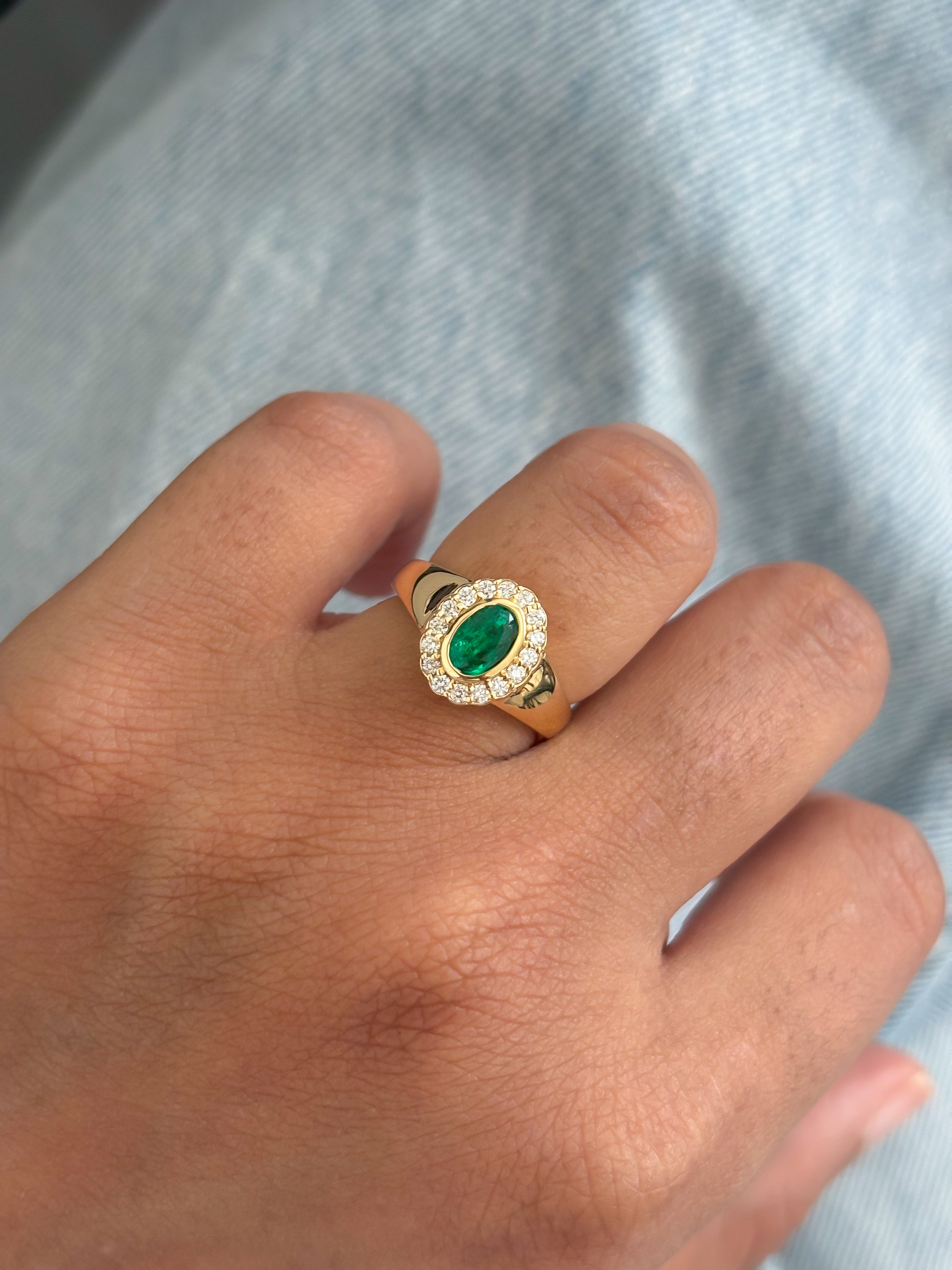 JPRG-4446/11051 Emerald Diamond Ring | 18K