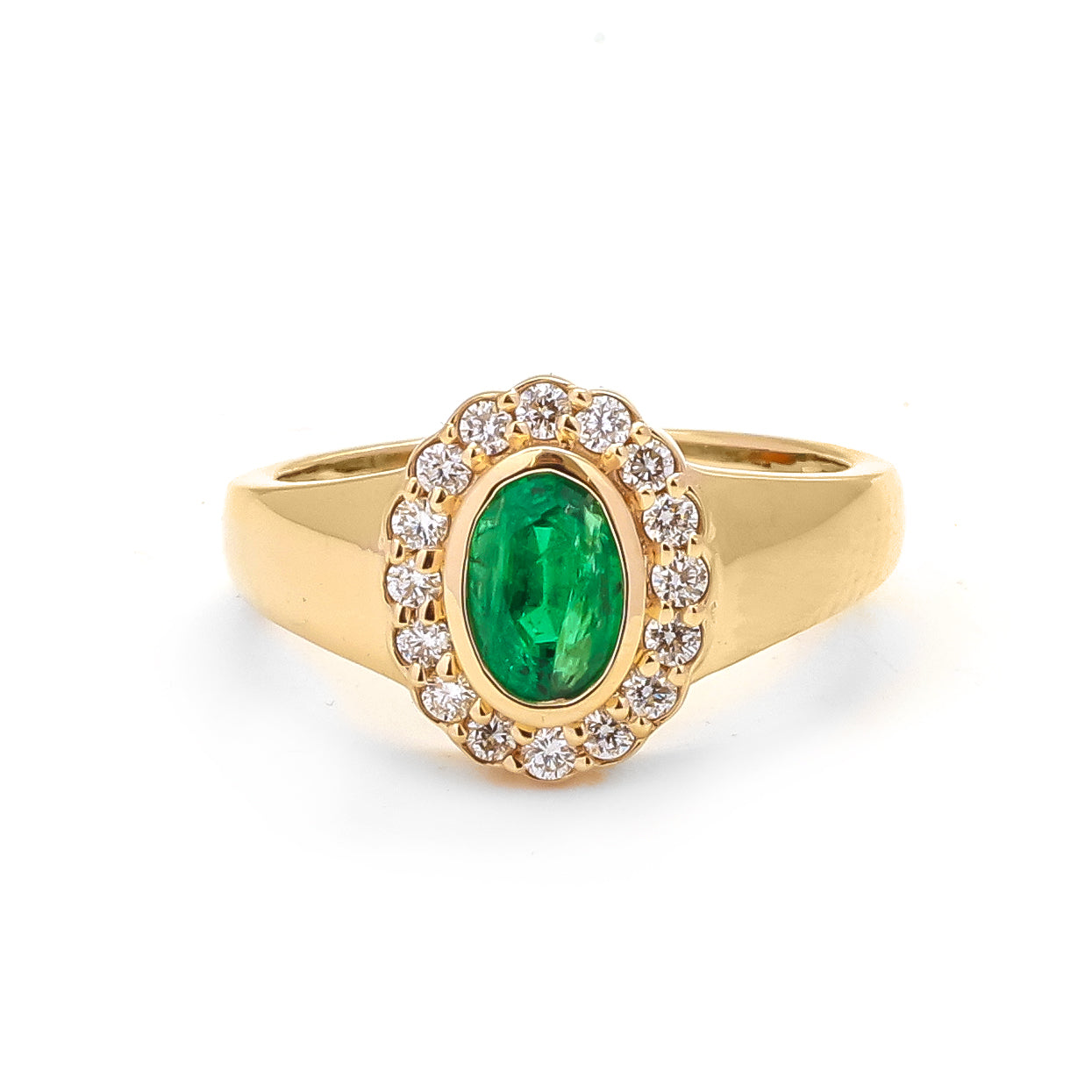 JPRG-4446/11051 Emerald Diamond Ring | 18K