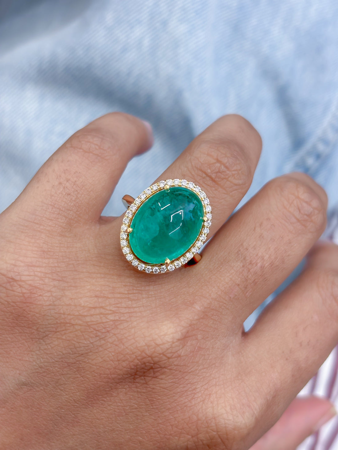 JPRG-4470/11109 Emerald Diamond Ring | 18K