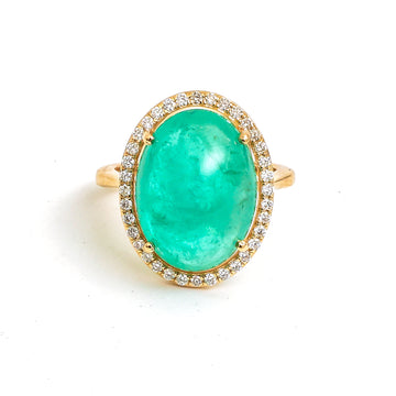 JPRG-4470/11109 Emerald Diamond Ring | 18K