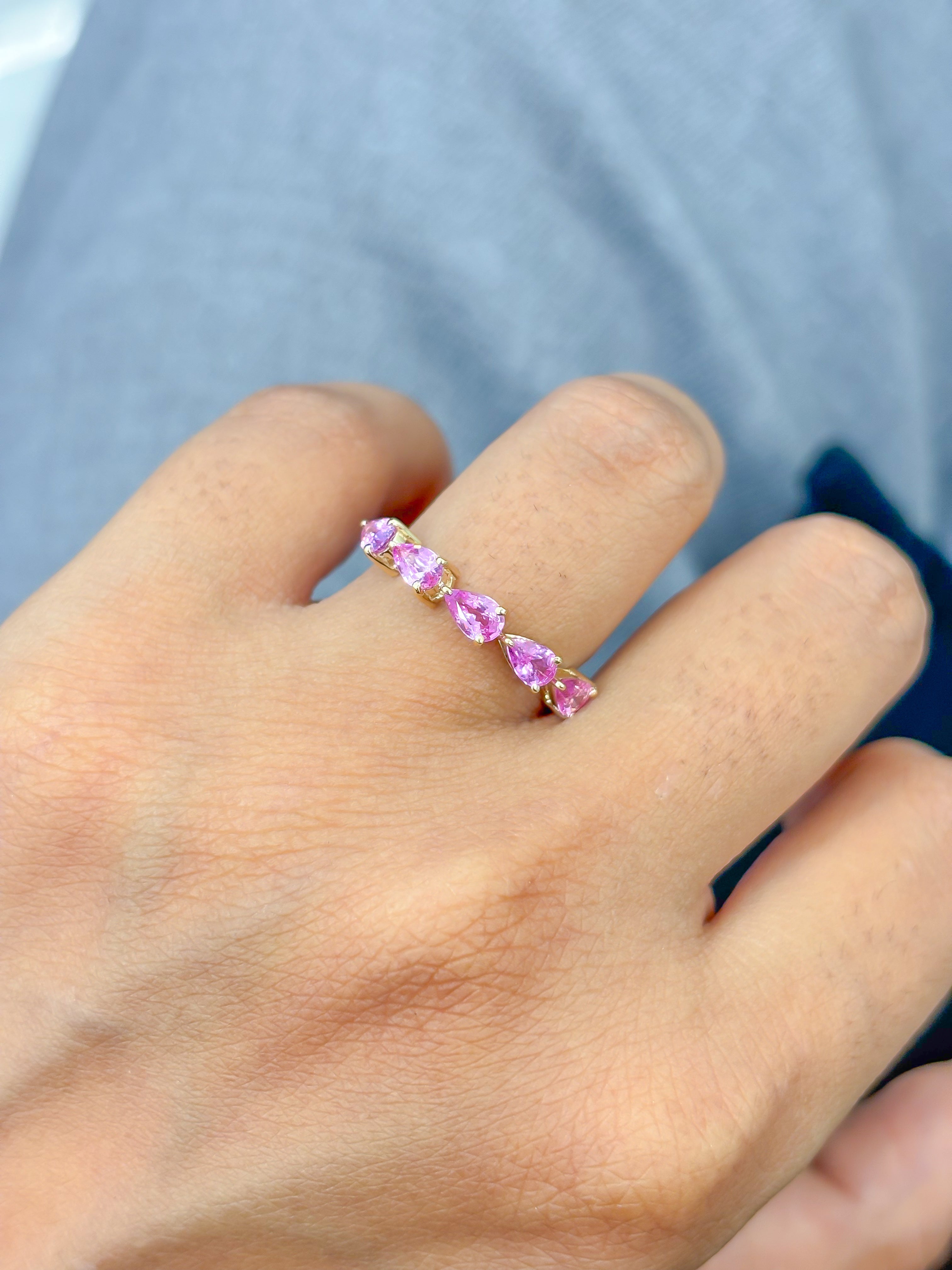 JPRG-4503/11170 Pink Sapphire Ring | 14K