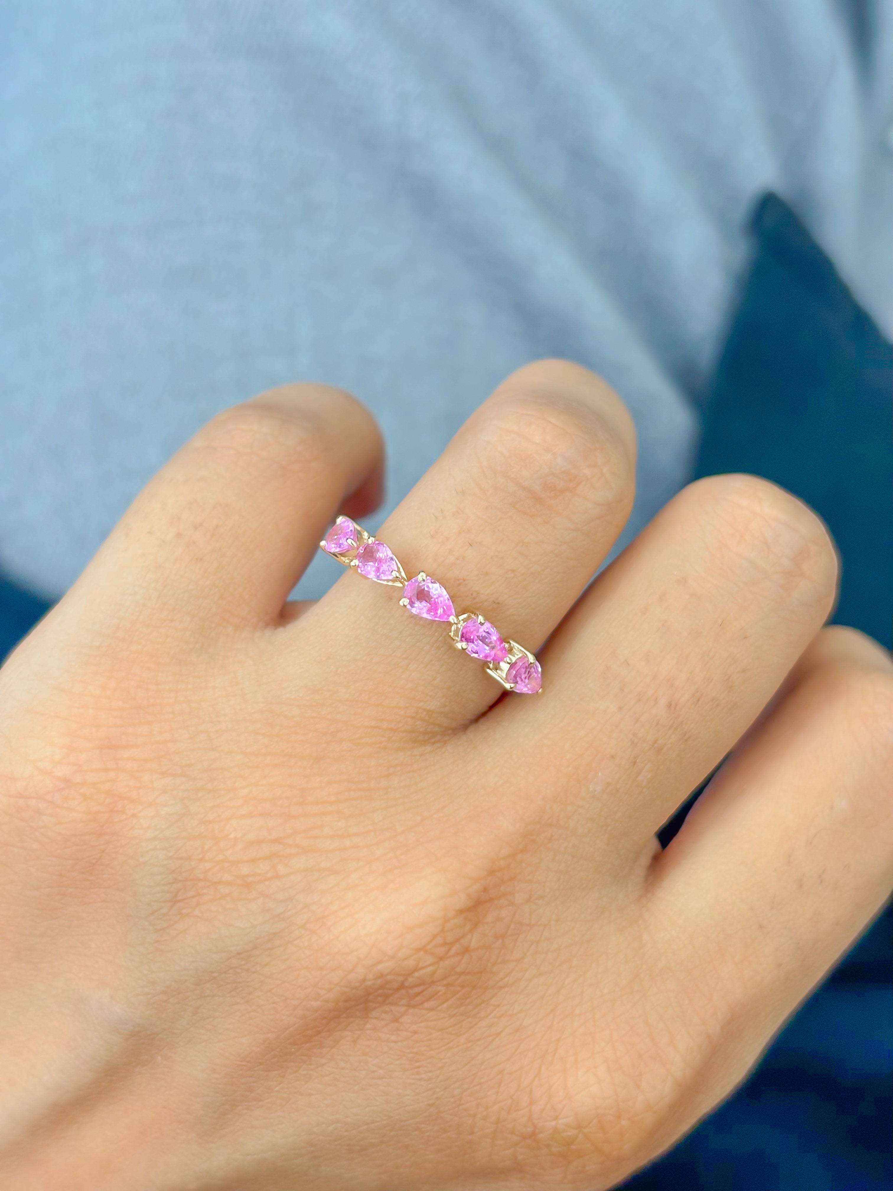 JPRG-4504/11171 Pink Sapphire Ring | 14K