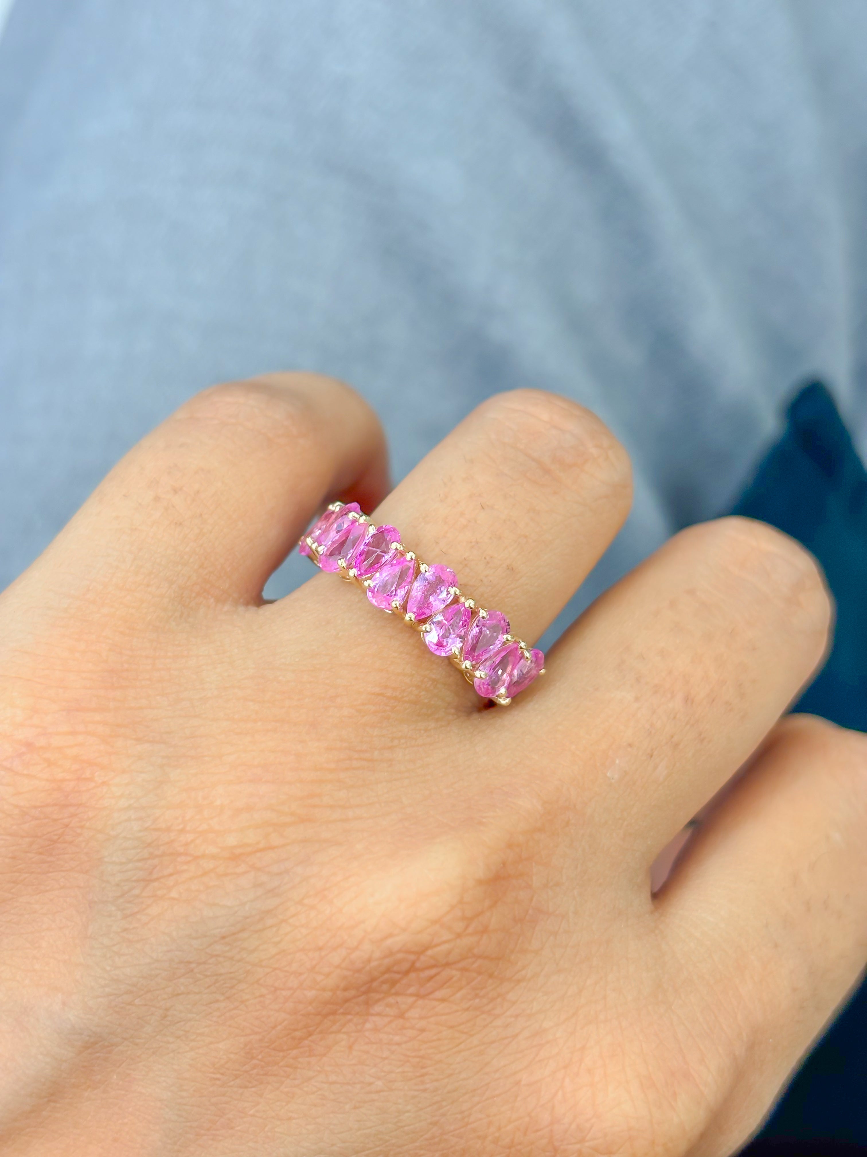 JPRG-4509/11176 Pink Sapphire Ring | 14K