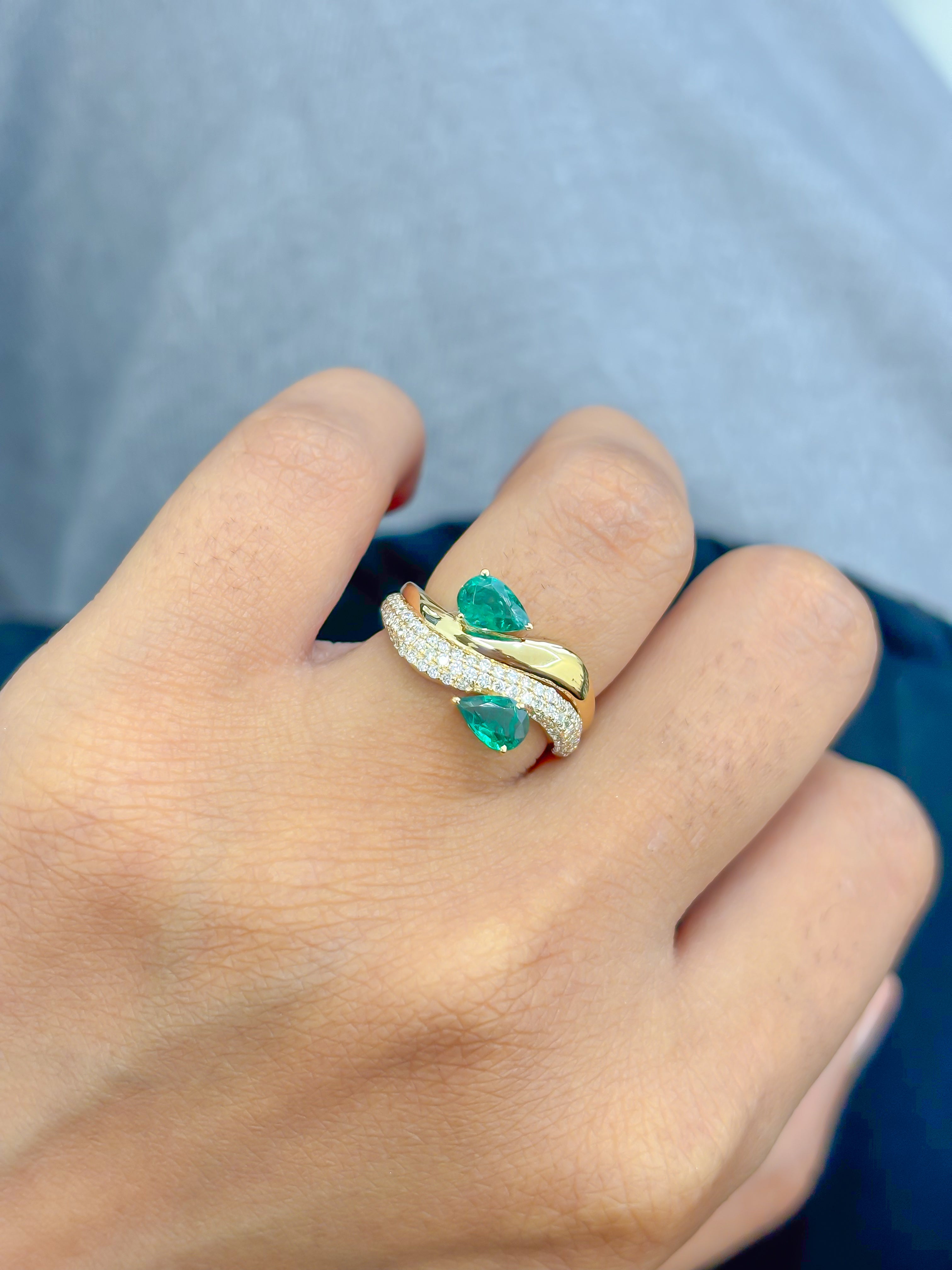 JPRG-4519/11197 Emerald Diamond Ring | 18K