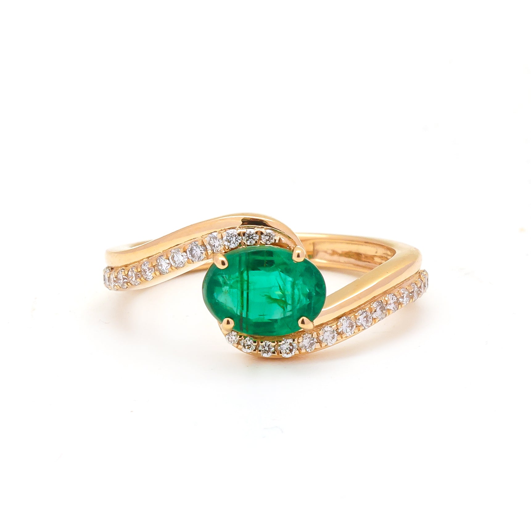 JPRG-4521/11199 Emerald Diamond Ring | 18K