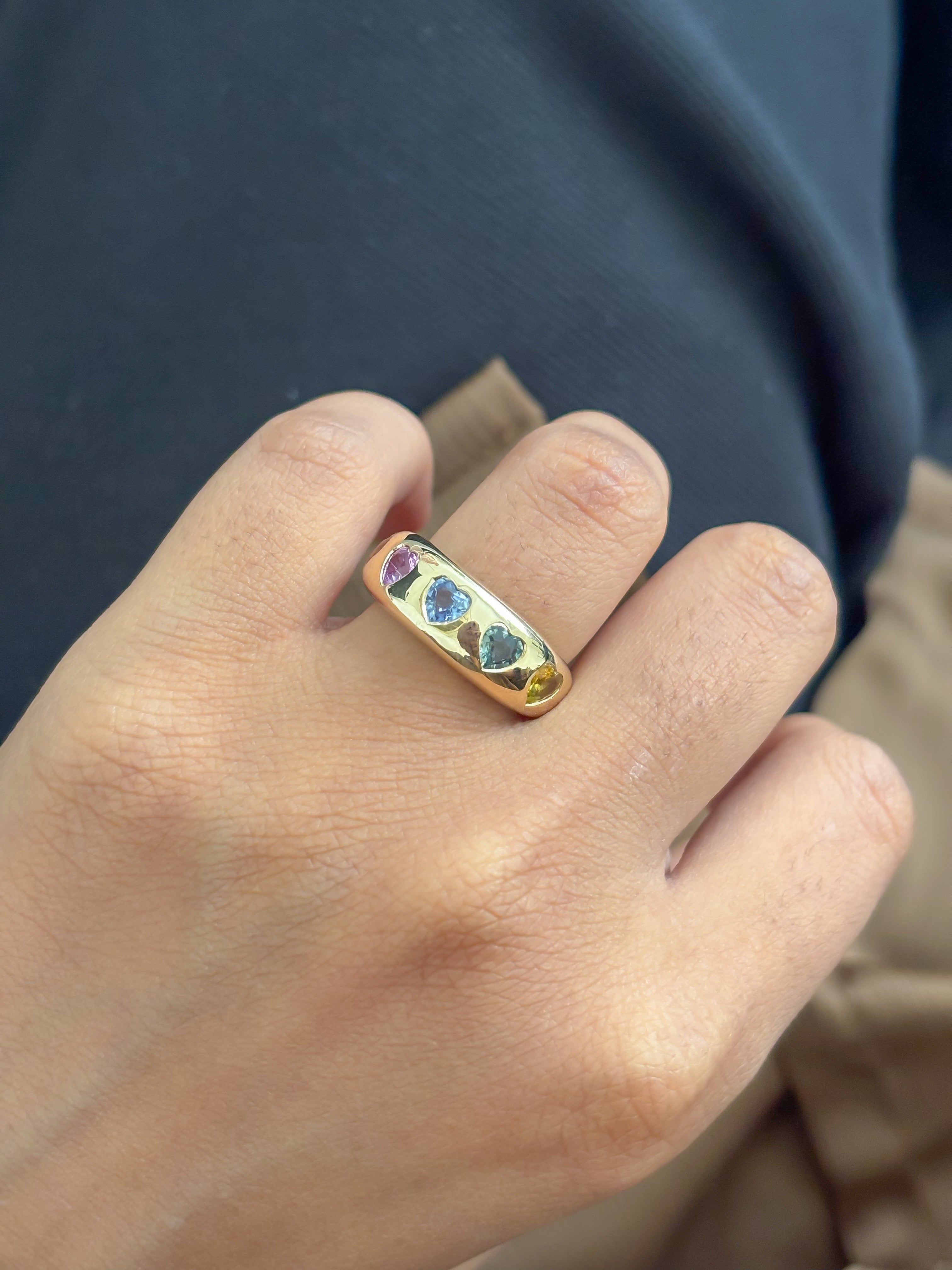 JPRG-4528/11212 Rainbow Sapphire Ring | 18K