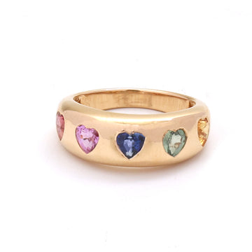 JPRG-4528/11212 Rainbow Sapphire Ring | 18K