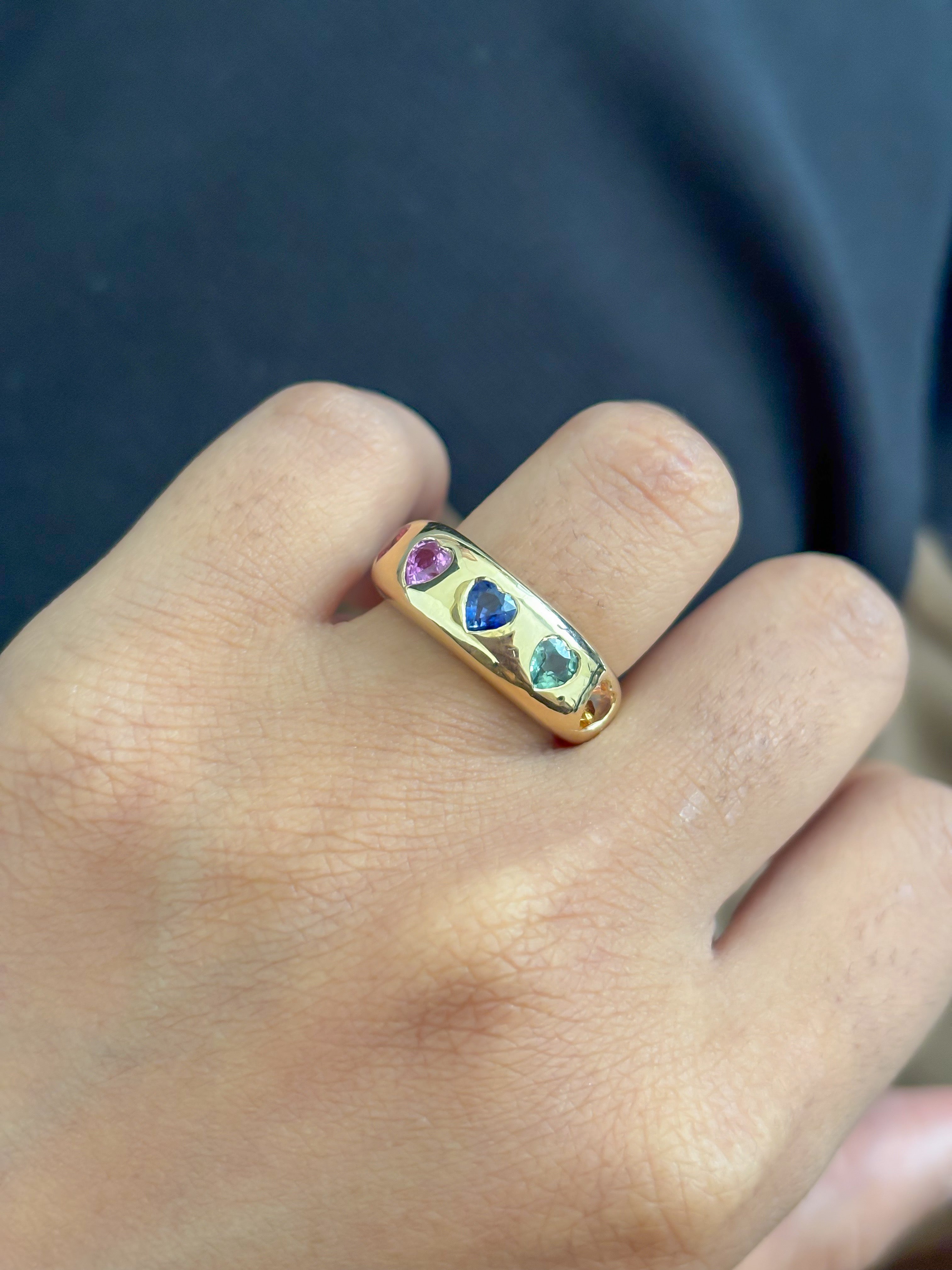 JPRG-4529/11213 Rainbow Sapphire Ring | 18K