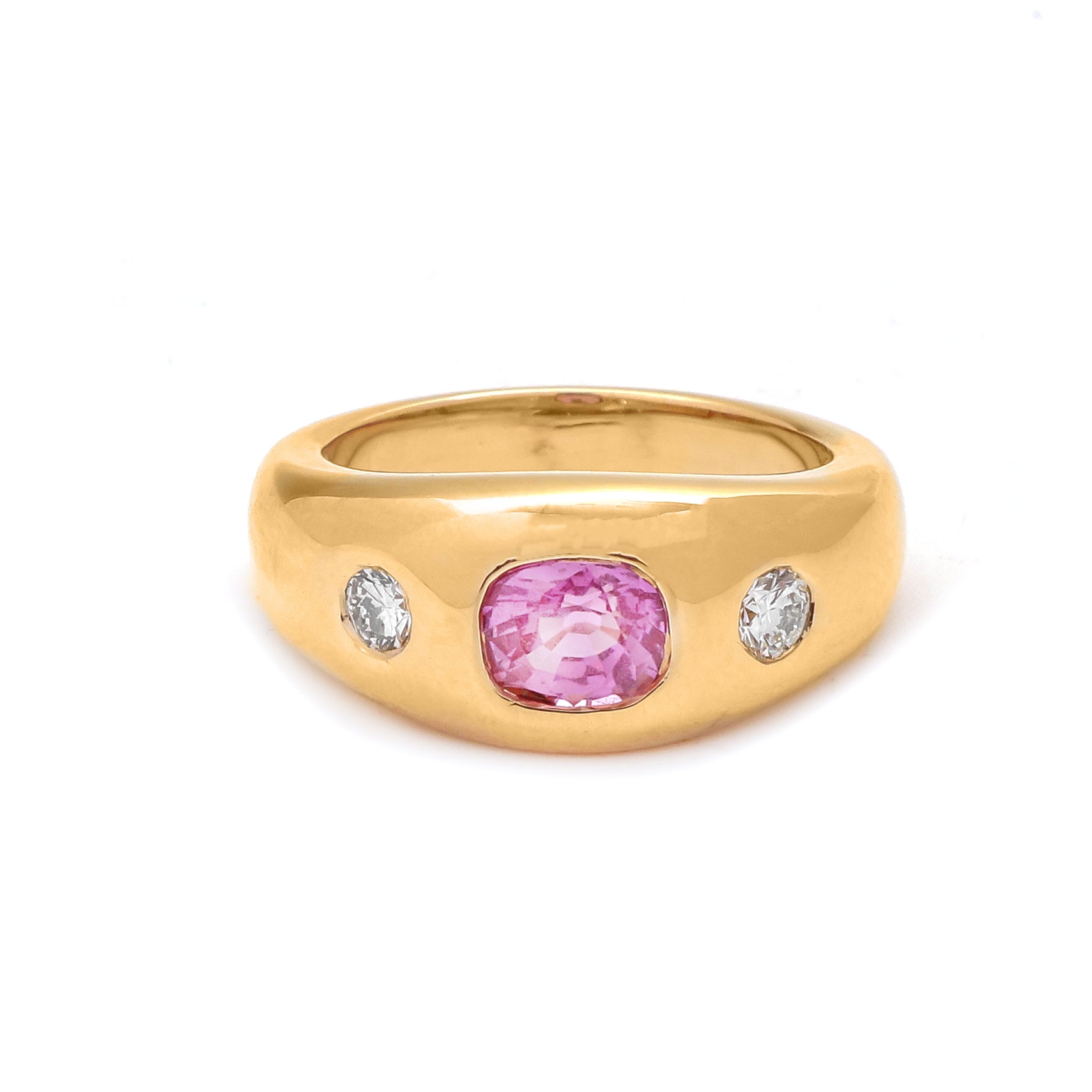 JPRG-4537/11222 Diamond Pink Sapphire Ring | 18K