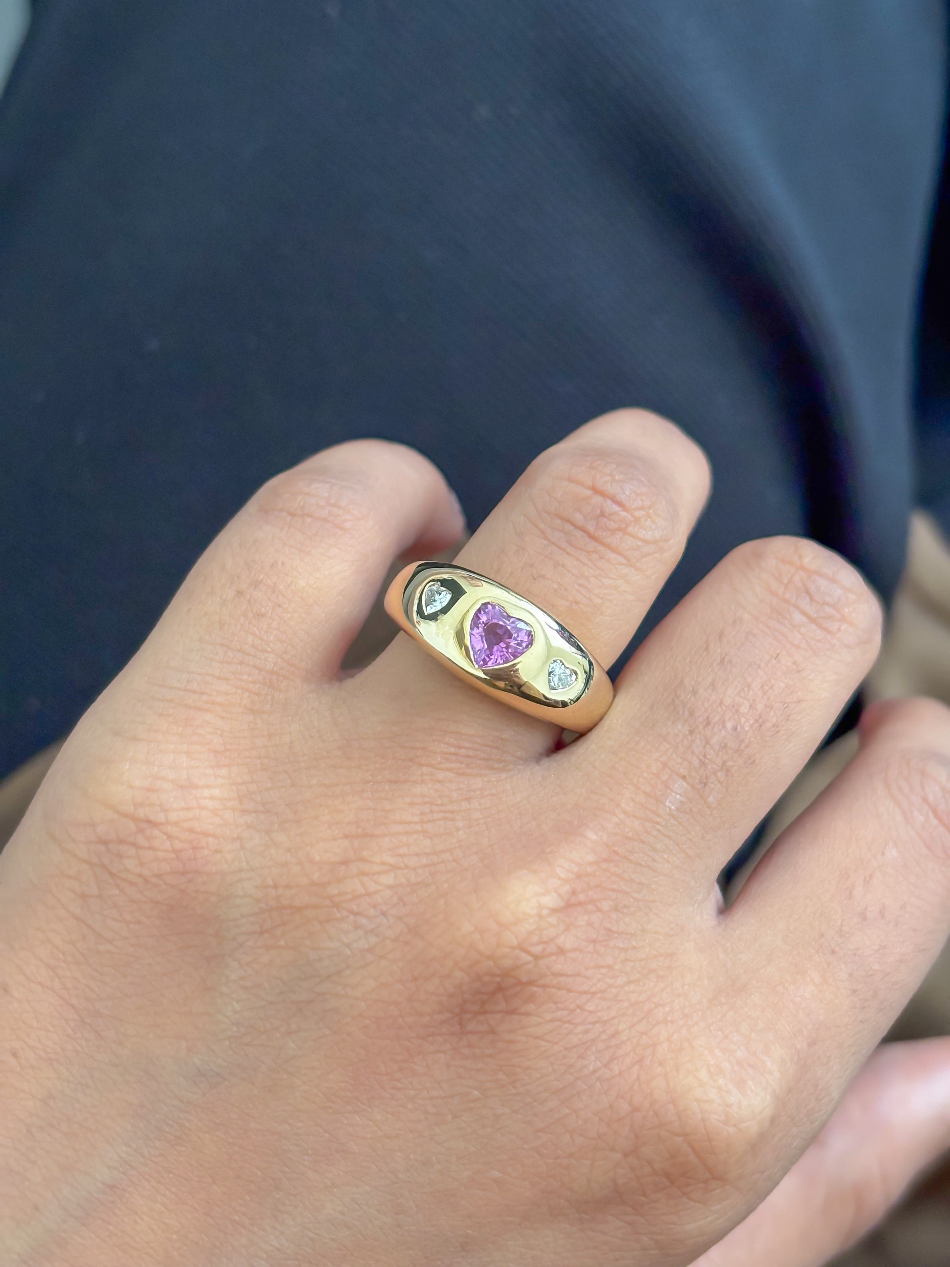 JPRG-4538/11223 Diamond Pink Sapphire Ring | 18K