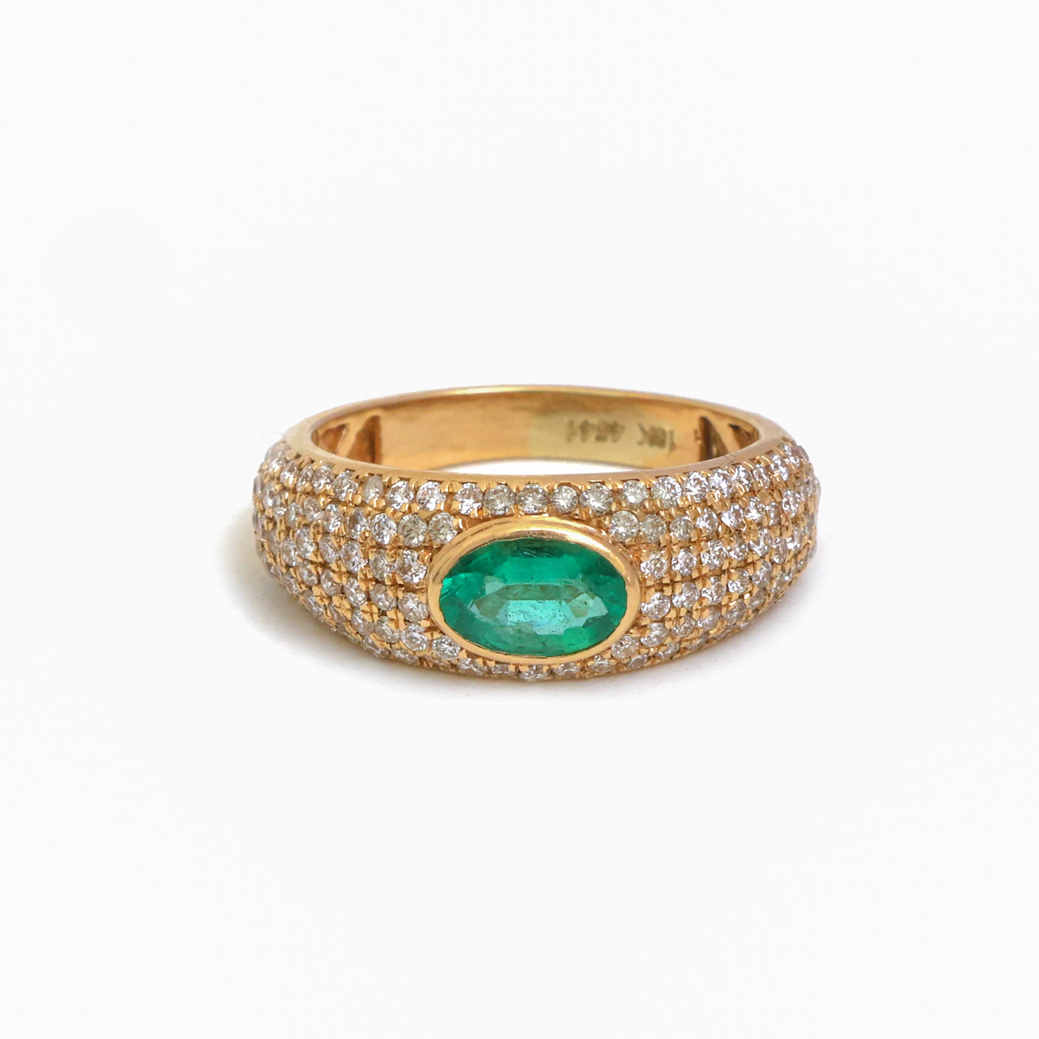 JPRG-4541/11229 Emerald Diamond Ring | 18K